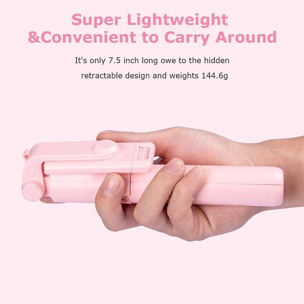 Selfie Stick, Stick selfie có thể mở rộng với điều khiển từ xa không dây, hỗ trợ điện thoại chân máy để ghi video trực tiếp tương thích