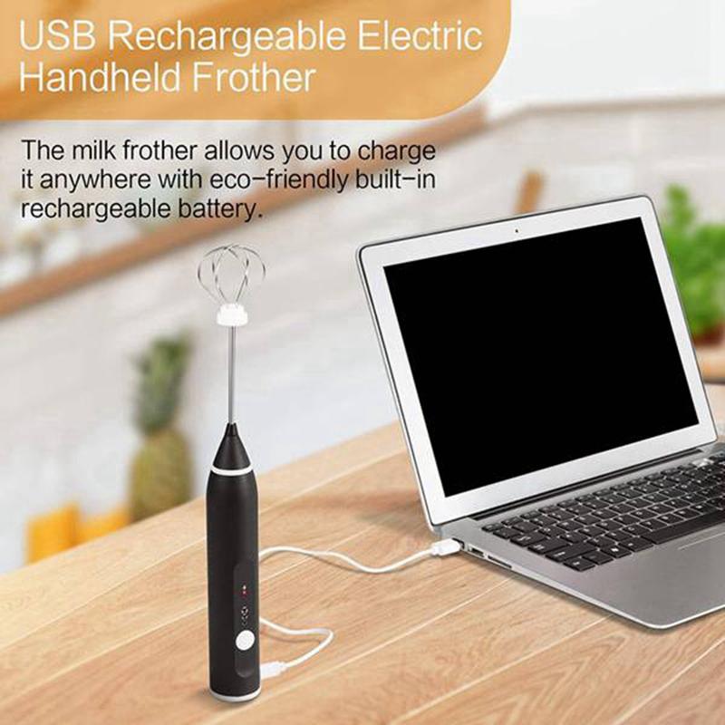 USB Sạc Cà Phê Sữa Drink Frother Sữa Rửa Mặt Foamer 3 Tốc Độ Điện Máy Đánh Trứng Cầm Tay Điện Máy Trộn Thực Phẩm Xay Sinh Tố