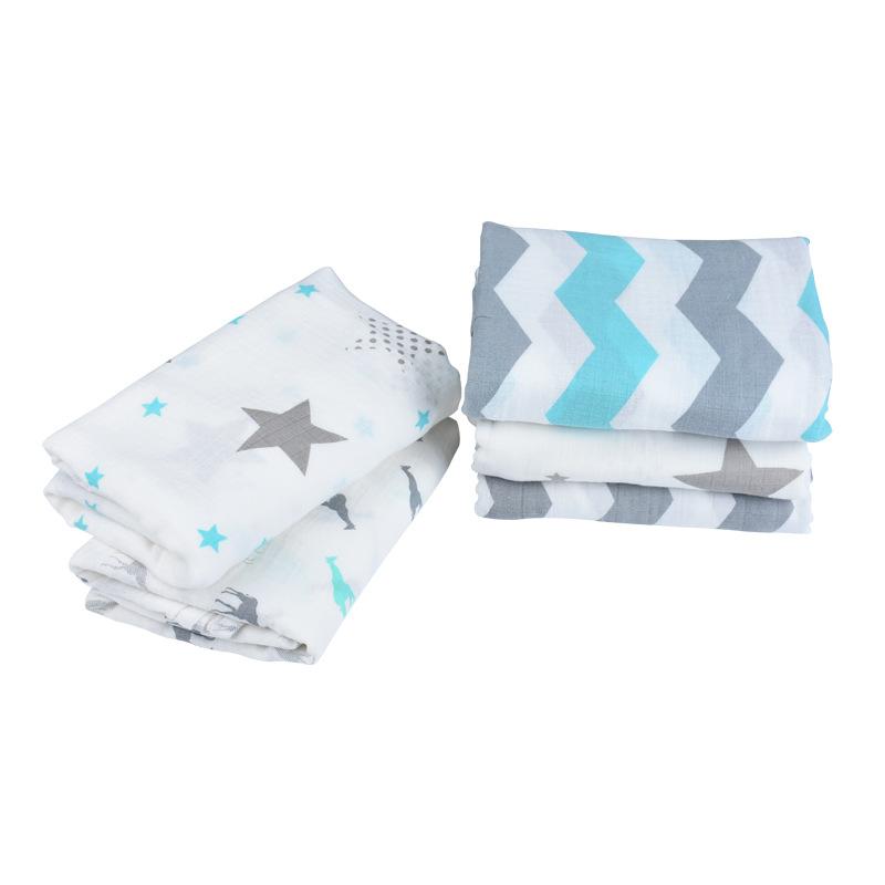 Muslin Cotton Khăn Mỏng Hoạt Hình In Hình Trẻ Em Tắm Bé Khăn Gạc Chăn. Bé Đầm Bọc