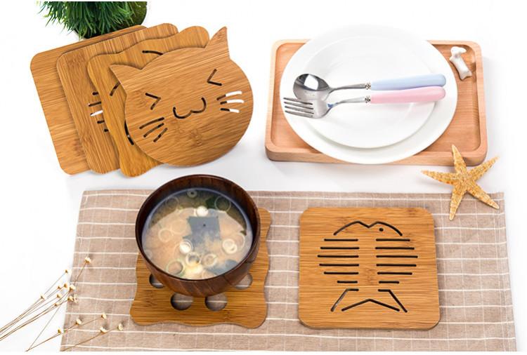 Đế Lót Nồi Bằng Gỗ Chịu Nhiệt Hình Thú - Hàng Loại 1