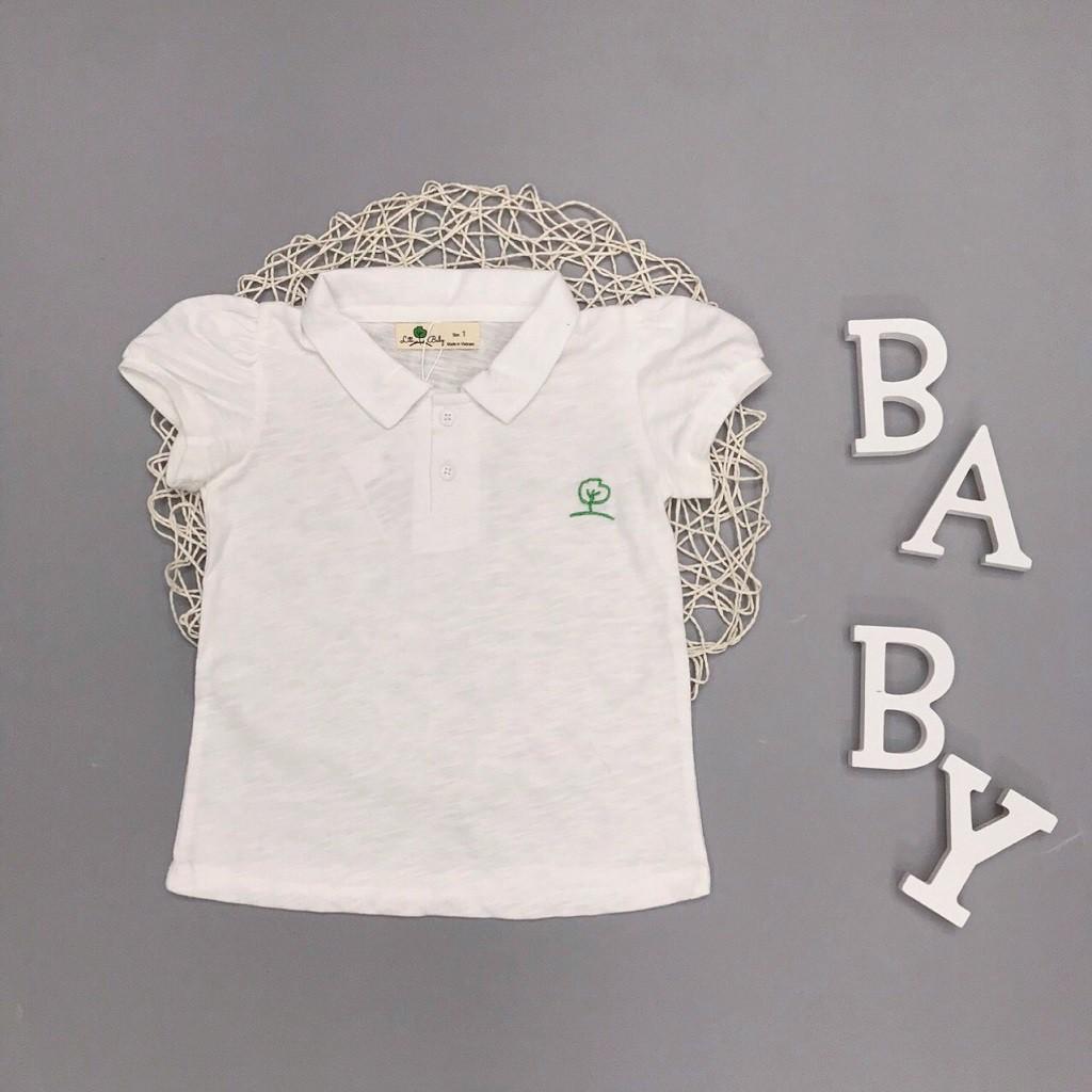 Áo Thun Có Cổ Bé Gái, Size 1-8, Hàng Made In Vn, Chất Cotton Mềm Mát, Màu Sắc Xinh Yêu