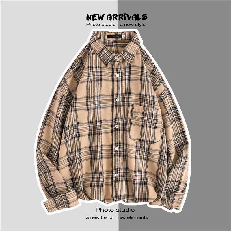Áo sơ mi nam nữ form rộng 2N Unisex somi khoác ngoài sọc ô vuông số 28