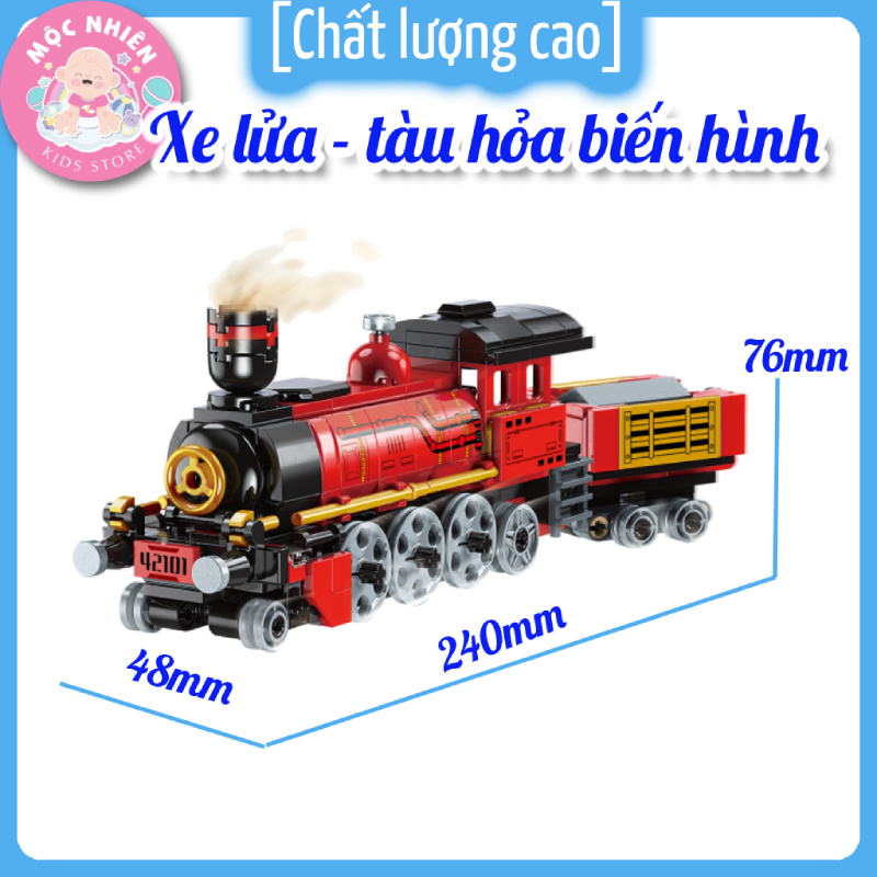 Đồ chơi xếp hình Qman 42101 - Tàu hỏa biến hình