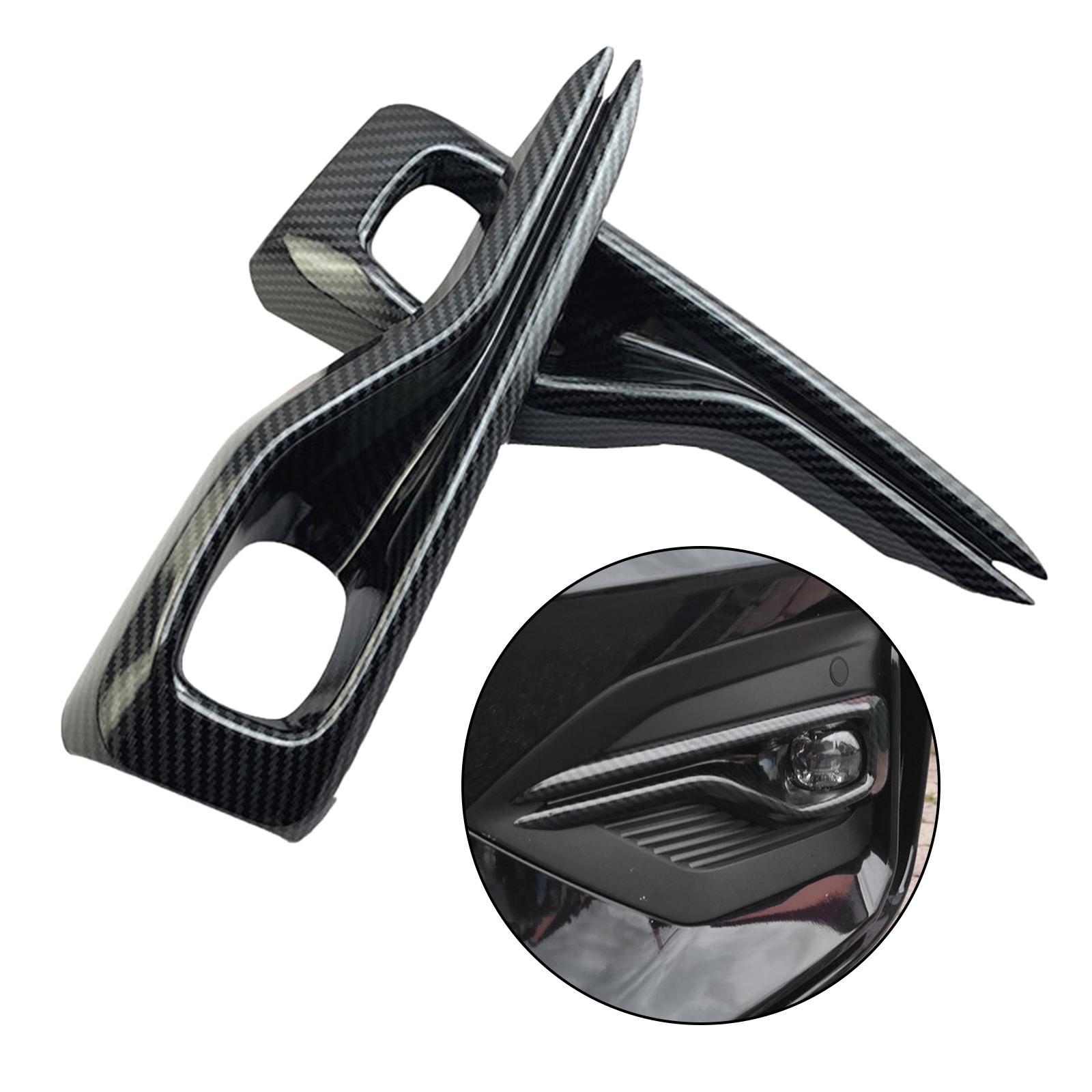 2Pcs ABS Plastic Front Foglight Fog Light Lamp Cover Frame Exterior Accessories for Ford Focus 2019 2020 ST-Line
