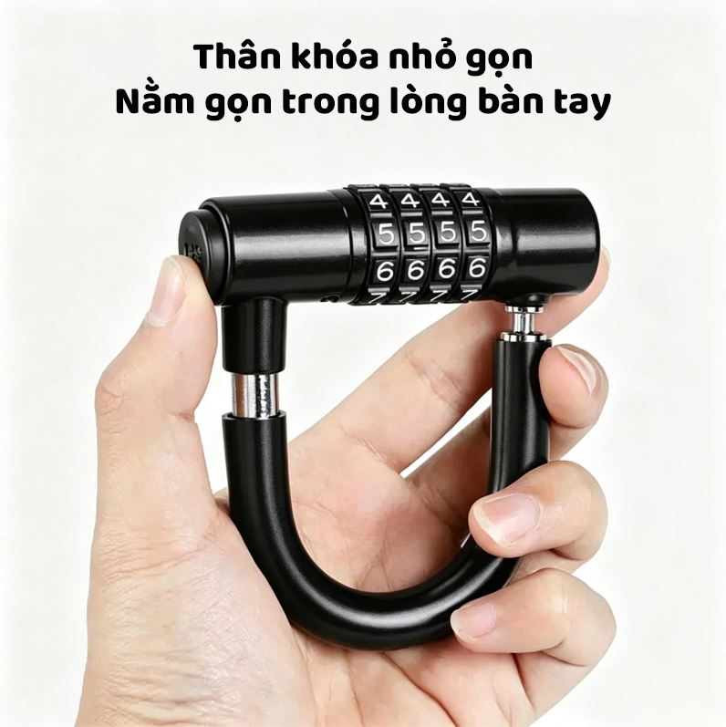 Ổ Khoá Mật Mã 4 Số Chữ U Mini D Danido – Chống Trộm Hiệu Quả, Bảo Mật Cao, Thay Đổi Mật Khẩu Linh Hoạt