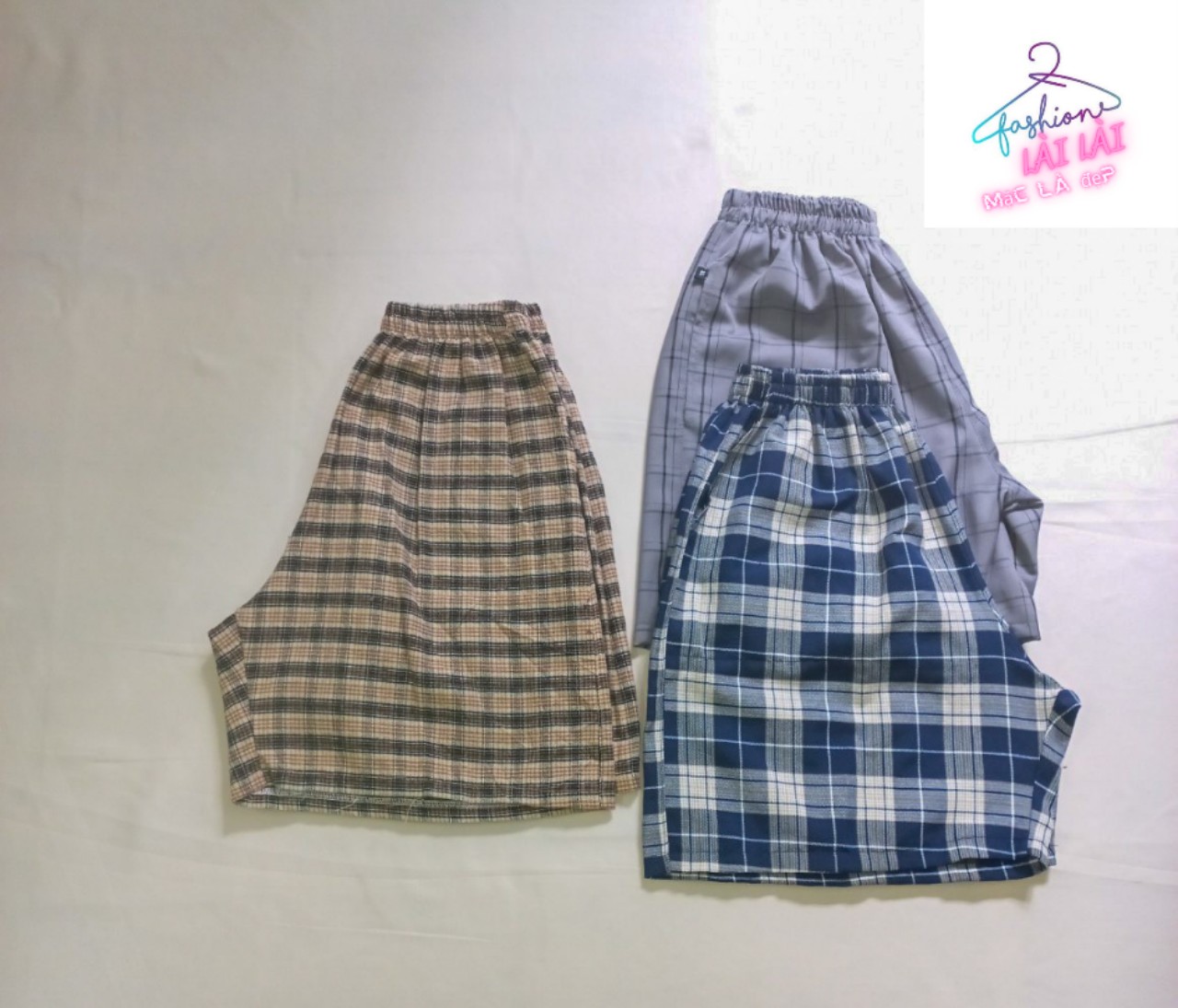 Quần Short Nam Caro Cotton Ngẫu Nhiên Màu