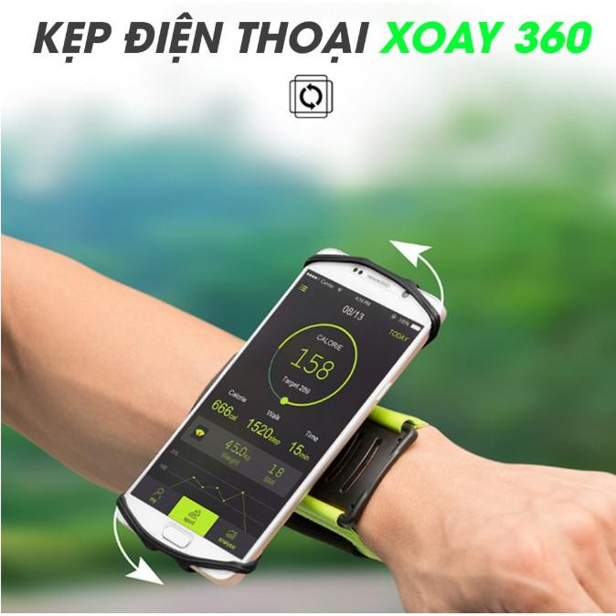 Giá kẹp điện thoại xoay 360 độ đeo tay hoặc để bàn