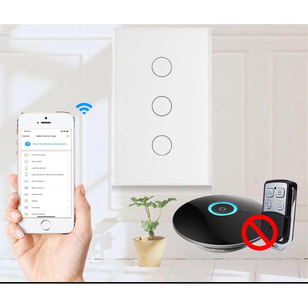 Công tắc wifi 03 kênh, điều khiển từ xa bằng điện thoại