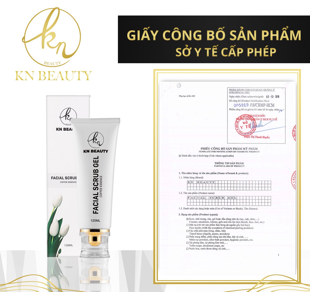 Bộ 3 sản phẩm Trắng Da Ngừa Nám KN Beauty chuyên sâu:Kem dưỡng 25g + Serum 30ml+ Tẩy tế bào chết 120ml