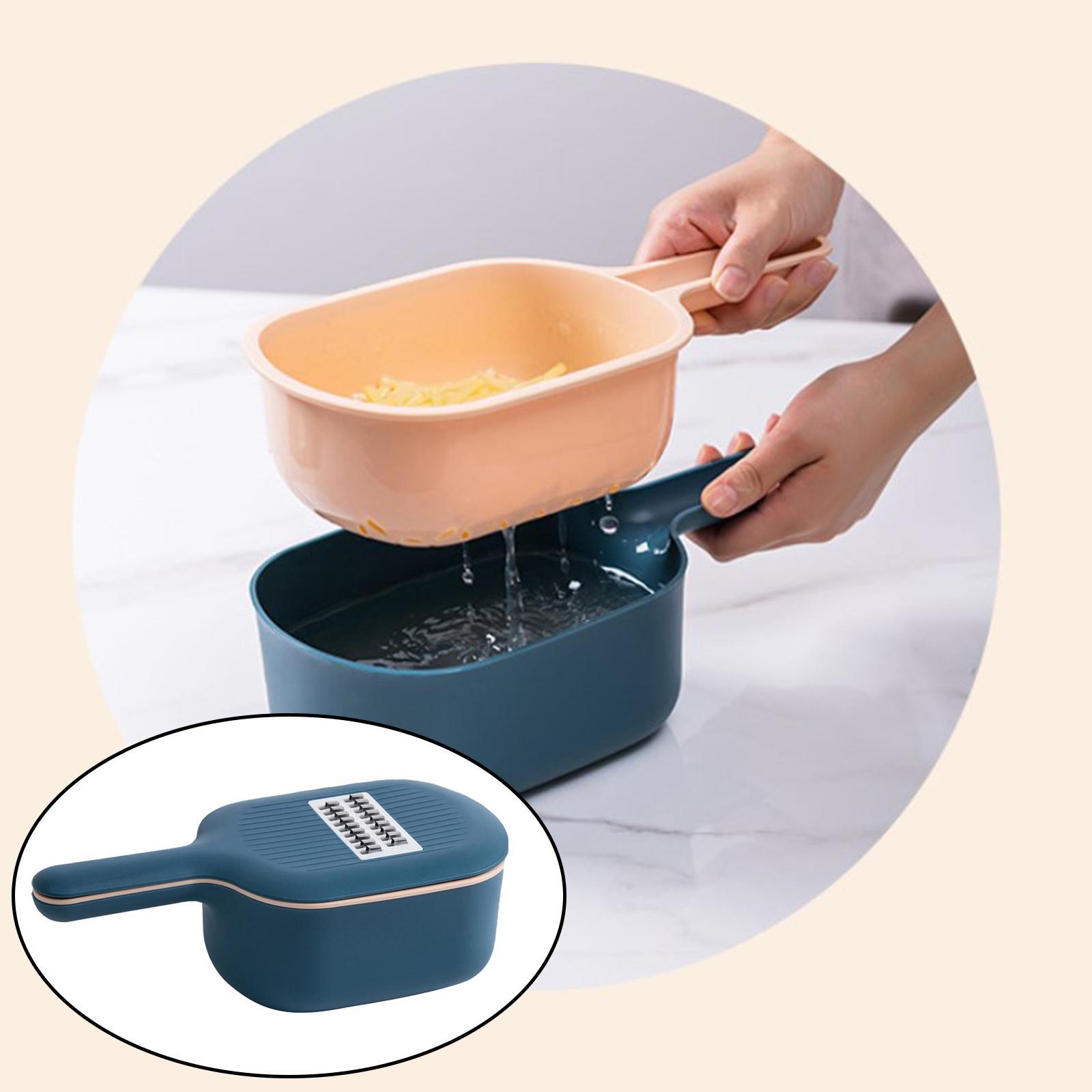 Multifunctional Vegetable Cutter w/ Drain Chopper Slicer