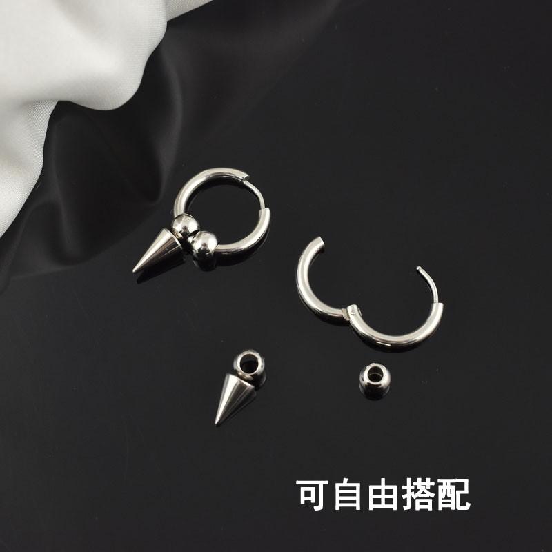 Bông tai khuyên tai unisex khoen tròn mũi nhọn