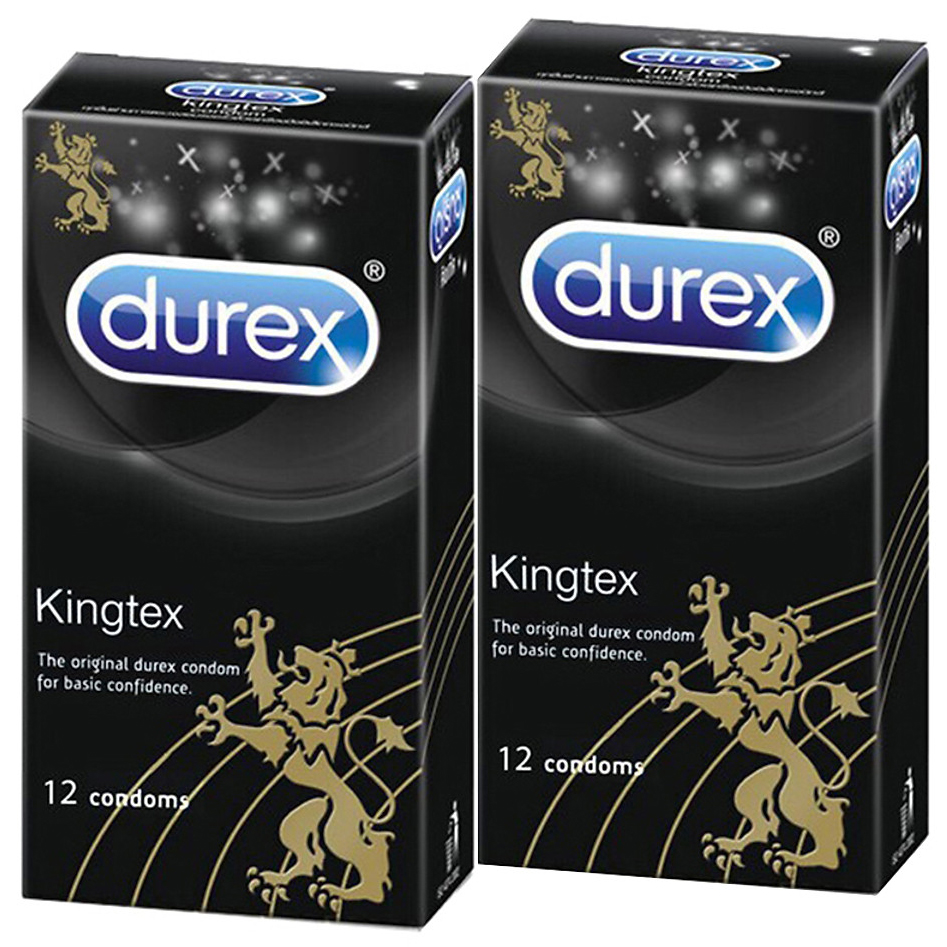 Bao cao su Durex Kingtex Combo 2 Hộp 12 BCS kích thước 49mm Thiết kế vừa vặn, ôm sát chống tuột, màu coral san hô Không mùi - Dầu bôi trơn - Hàng chính hãng 100%