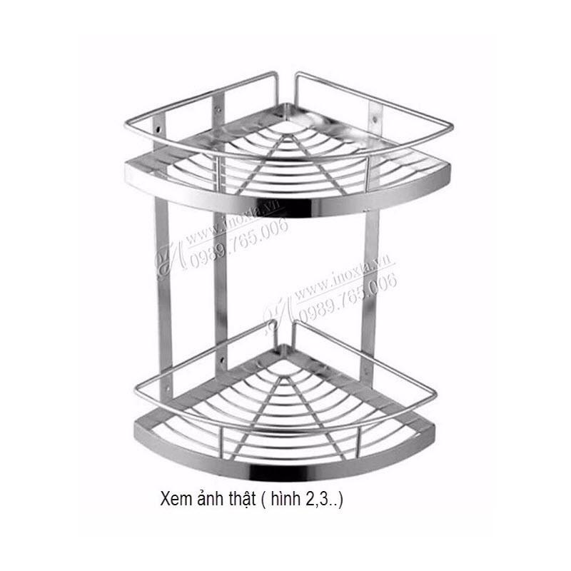 Kệ góc inox 304 - Kệ góc phòng tắm 2 tầng KG2020