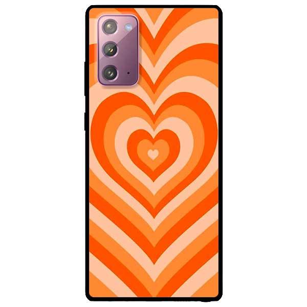 Ốp lưng dành cho Samsung Galaxy Note 20 / Note 20 Ultra - Tim Cầu Vồng Cam