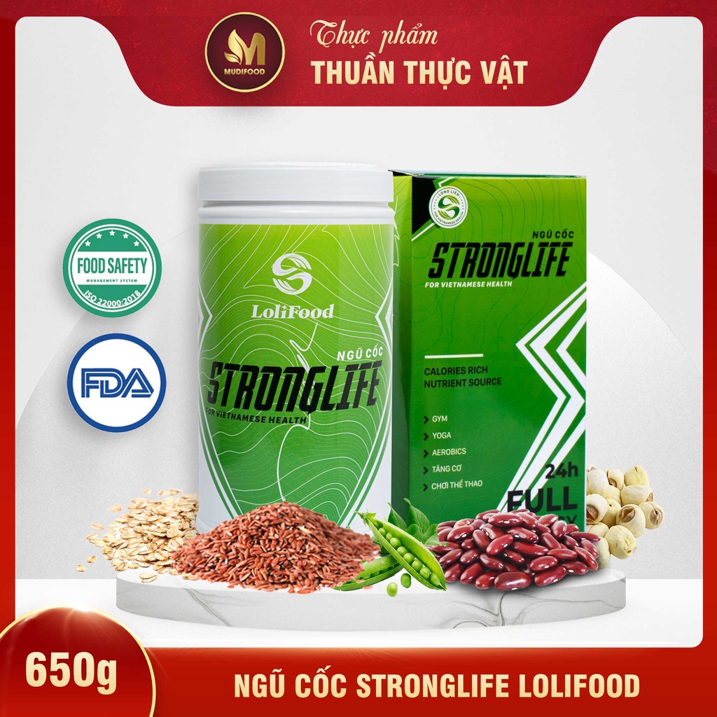 Hình ảnh Ngũ Cốc Stronglife Lolifood, Cung cấp 14 Loại Hạt Bổ Sung Dinh Dưỡng Đầy Đủ 650g - Bổ Sung Năng Lượng Cho Người Tập Thể Thao, Gym, Yoga, Giúp Tăng Cơ, Giữ Dáng, Giảm Đường Huyết và Mỡ Máu, Tốt Cho Tim Mạch, Giúp Ngủ Ngon, Chống Táo Bón, Chống Lão Hóa