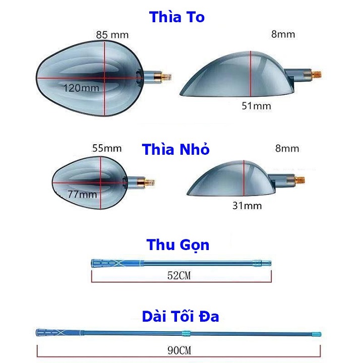 Thìa Ném Mồi Câu Cá Ném Thính Câu Cá Carbon Tiện Dụng KK20