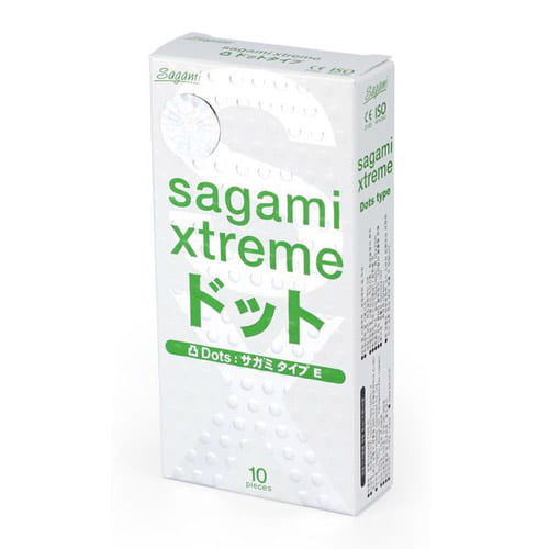 Bộ Bao Cao Su Có Gân Và Gai Siêu Mỏng Sagami Extreme White (10 Bao) Và Bao Cao Su Siêu Mỏng Co Dãn Sagami Xtreme Feel Up (10 Bao)