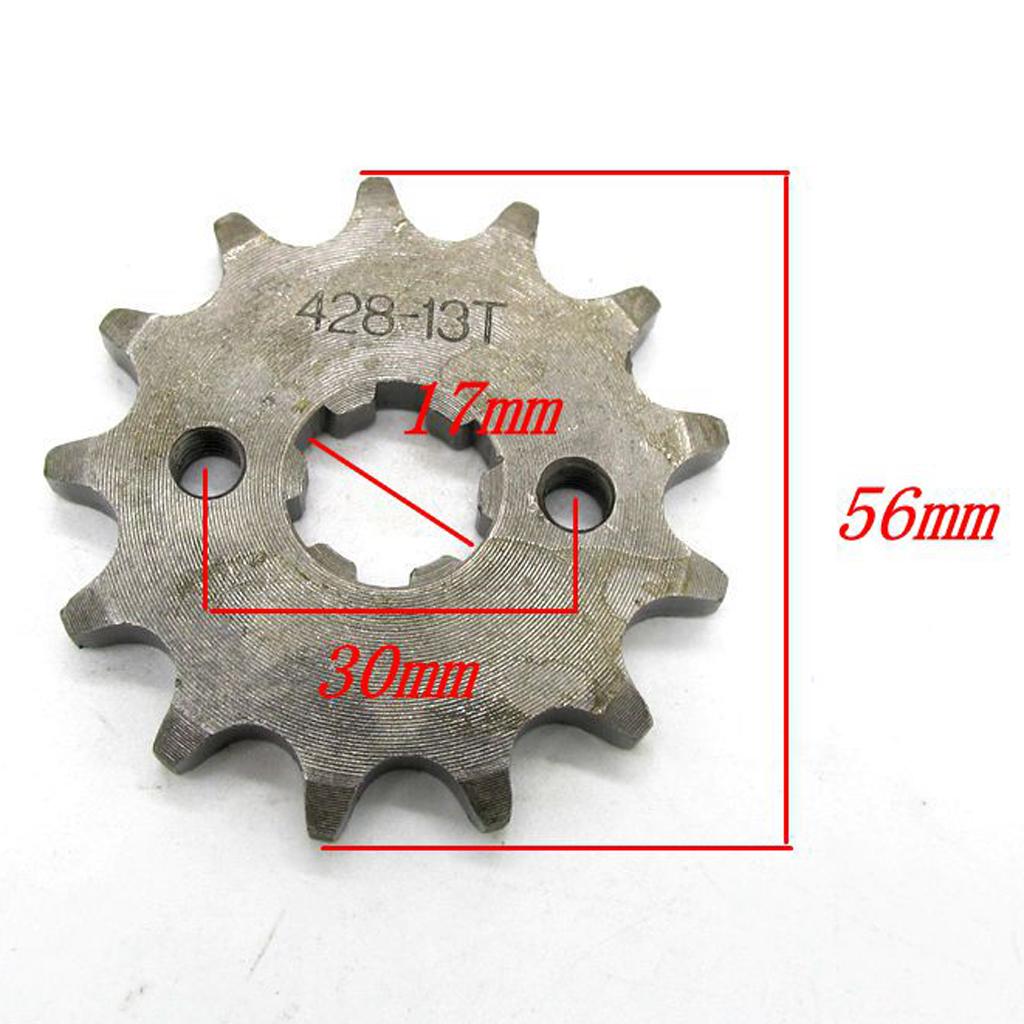 13T Teeth 17mm 428 Chain Front Sprocket Cog for Pit Quad Dirt Bike