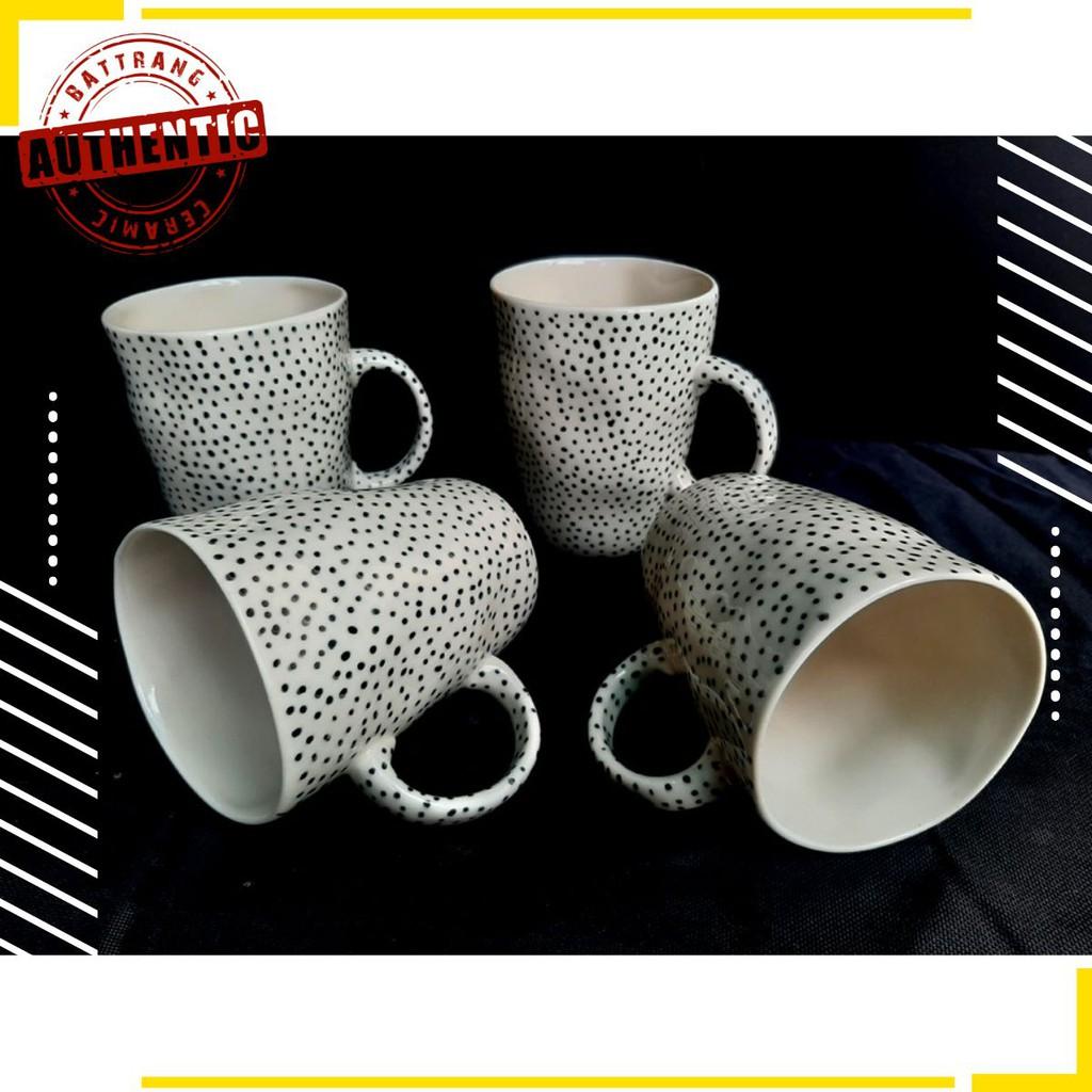 CỐC MÉO XUẤT ÂU HỌA TIẾT CHẤM BI VẼ THỦ CÔNG SẢN XUẤT TẠI LÀNG NGHỀ TRUYỀN THỐNG BÁT TRÀNG