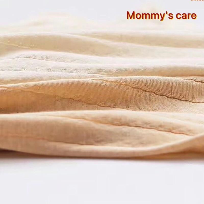 Bộ cộc hè 100% cotton hữu cơ cúc vai MOMMY'S CARE cho bé 0-24 tháng tuổi