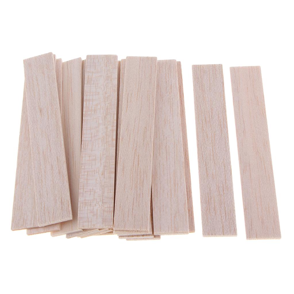 Natural Round Balsa Wood Woodcraft Flat Sticks Dowel