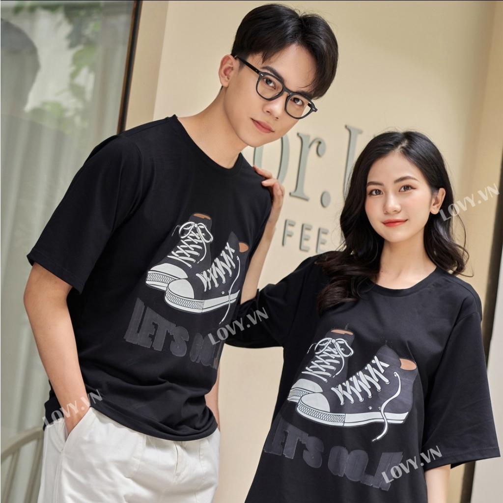 Áo đôi nam nữ thời trang thun đen unisex chất mịn đẹp Oversize