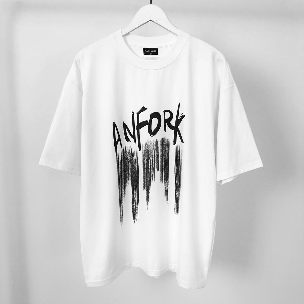 Áo phông Oversize Anfork, JACKLANE, Áo cộc tay Unisex Jack Lane