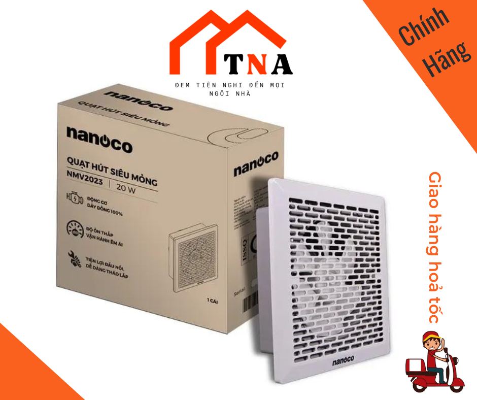 Quạt hút siêu mỏng Nanoco NMV2023 - Hàng chính hãng