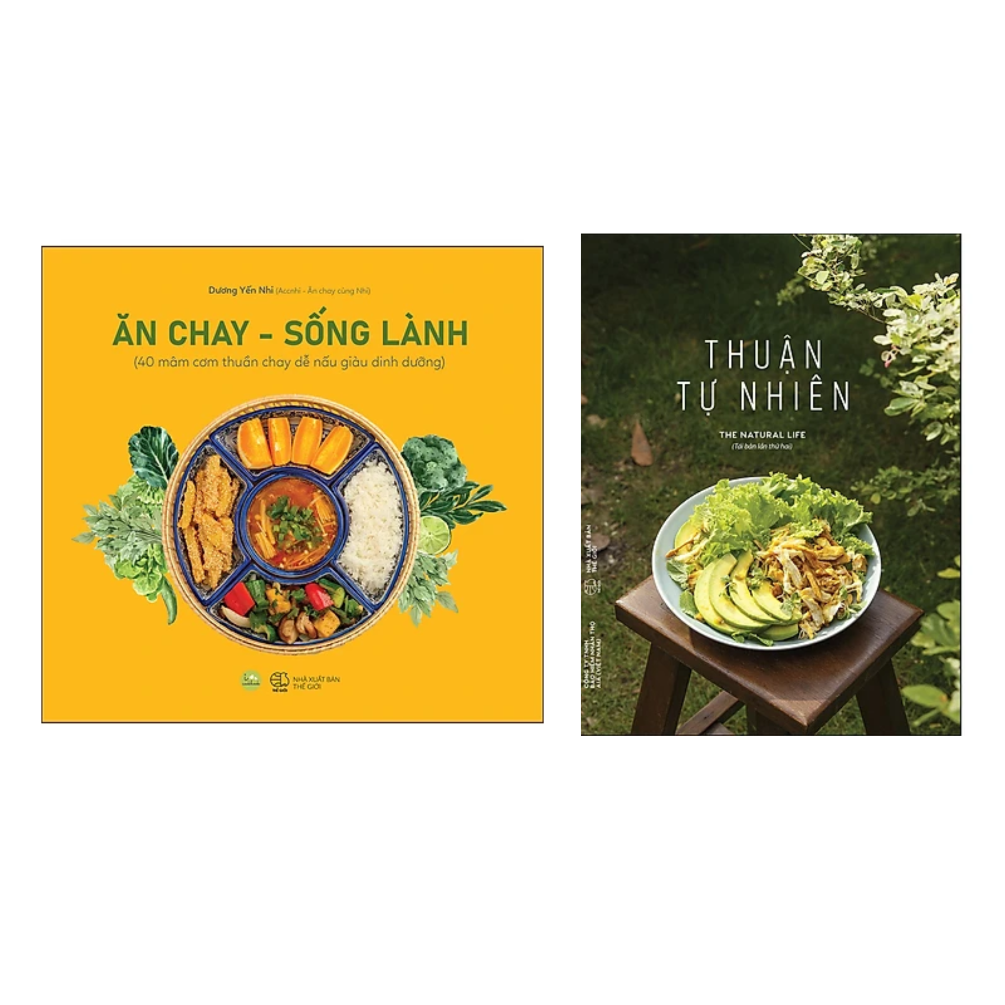 Combo 2 Cuốn Sách Nấu Ăn: Ăn Chay, Sống Lành (40 Mâm Cơm Thuần Chay Dễ Nấu Giàu Dinh Dưỡng) + Thuận Tự Nhiên (Tái Bản)