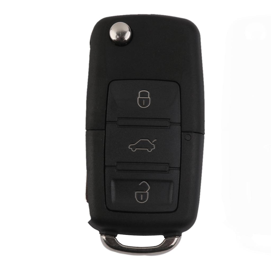 3 Button KEY FOB Remote Case with Blank  Replacement For   GOLF