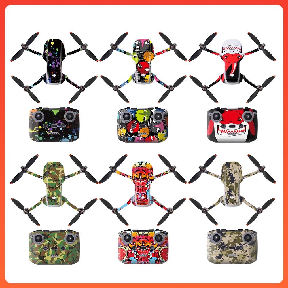 Miếng dán da cho DJI MINI 2 MINI SE Miếng dán bảo vệ Miếng dán PVC chống nước Miếng dán bảo vệ thân máy bay không người lái Phụ kiện cánh tay máy bay không người lái Màu sắc: Đen 10 lớp