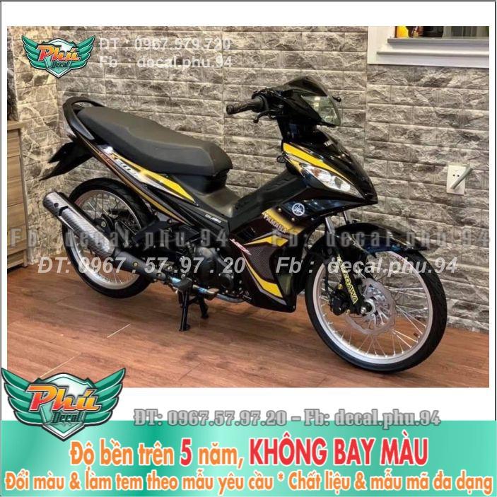 Tem rời Exciter 2006-2010 đen vàng xe đen  -1