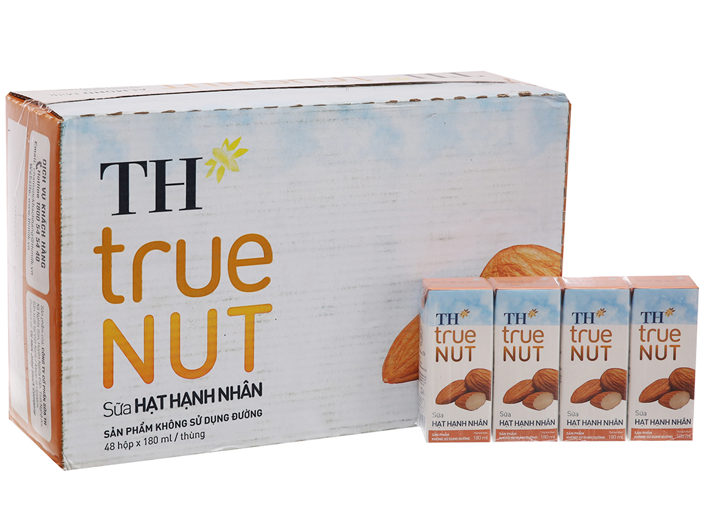 [Chỉ giao Hà Nội] Thùng 48 hộp Sữa hạt Hạnh Nhân TH true NUT 180mlx48