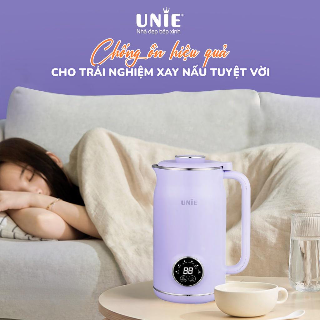 Máy làm sữa hạt đa năng UNIE UMB06 Dung tích 600ml, Nâng cấp 6 tính năng xay nấu,lòng cối dao xay chất liệu inox 304 cao cấp,thiết kế hiện đại,nhỏ gọn,hàng chính hãng.