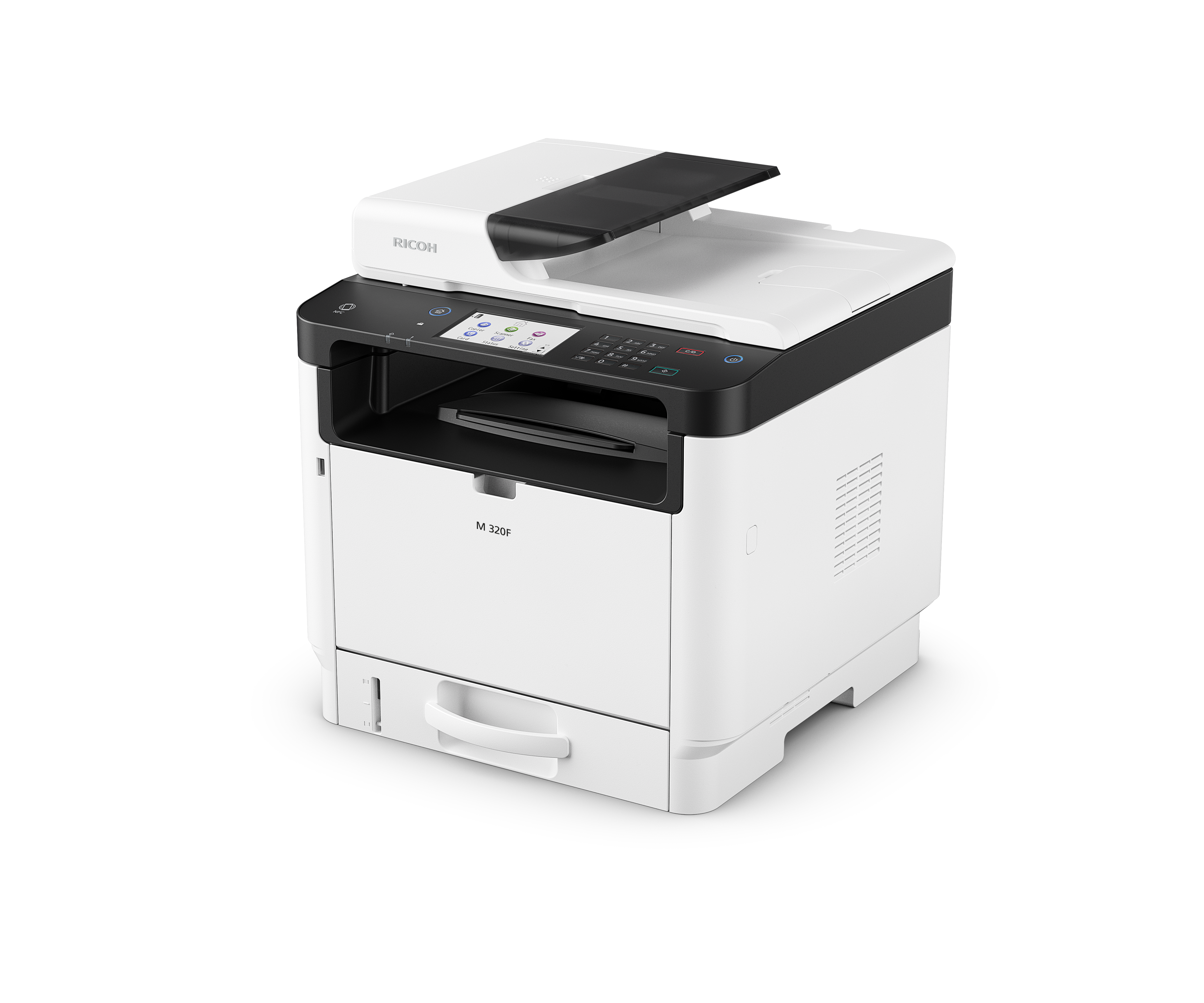 Máy in laser đa chức năng Ricoh M320FB (có khay ARDF) - In/Copy/Scan/Fax/Wifi - Hàng Chính Hãng