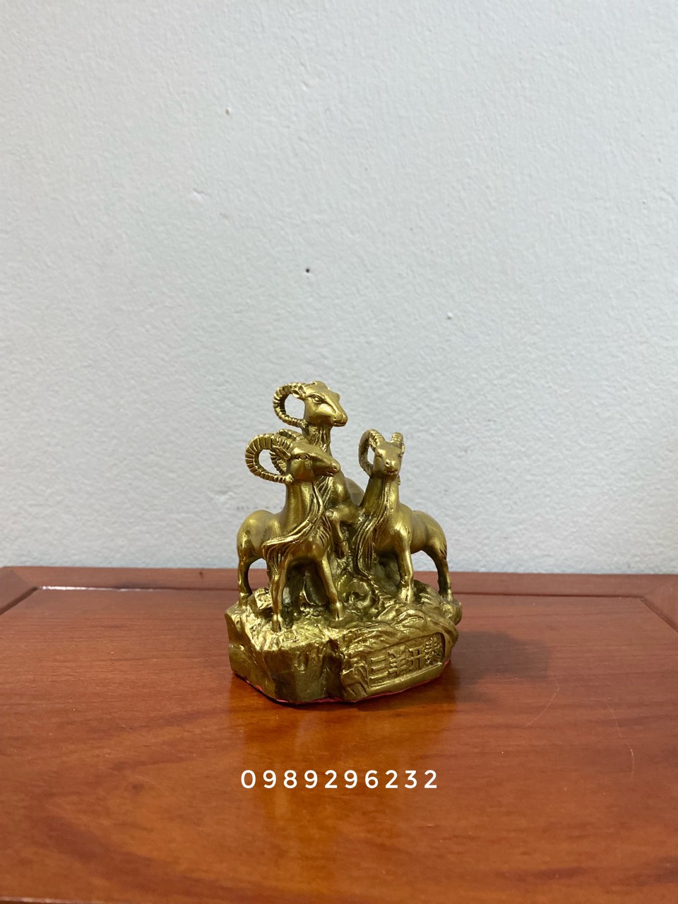 Tượng Dê tam dương cỡ nhỏ bằng đồng
