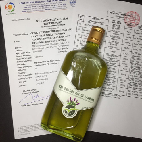 Mật Ong Hoa Bạc Hà Vanbina 600ml