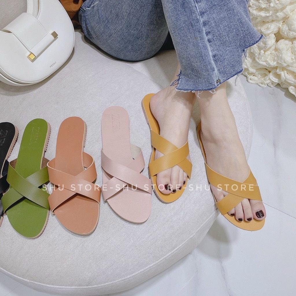 Dép nữ quai chéo Shu Store - Dép thời trang nữ xinh xắn