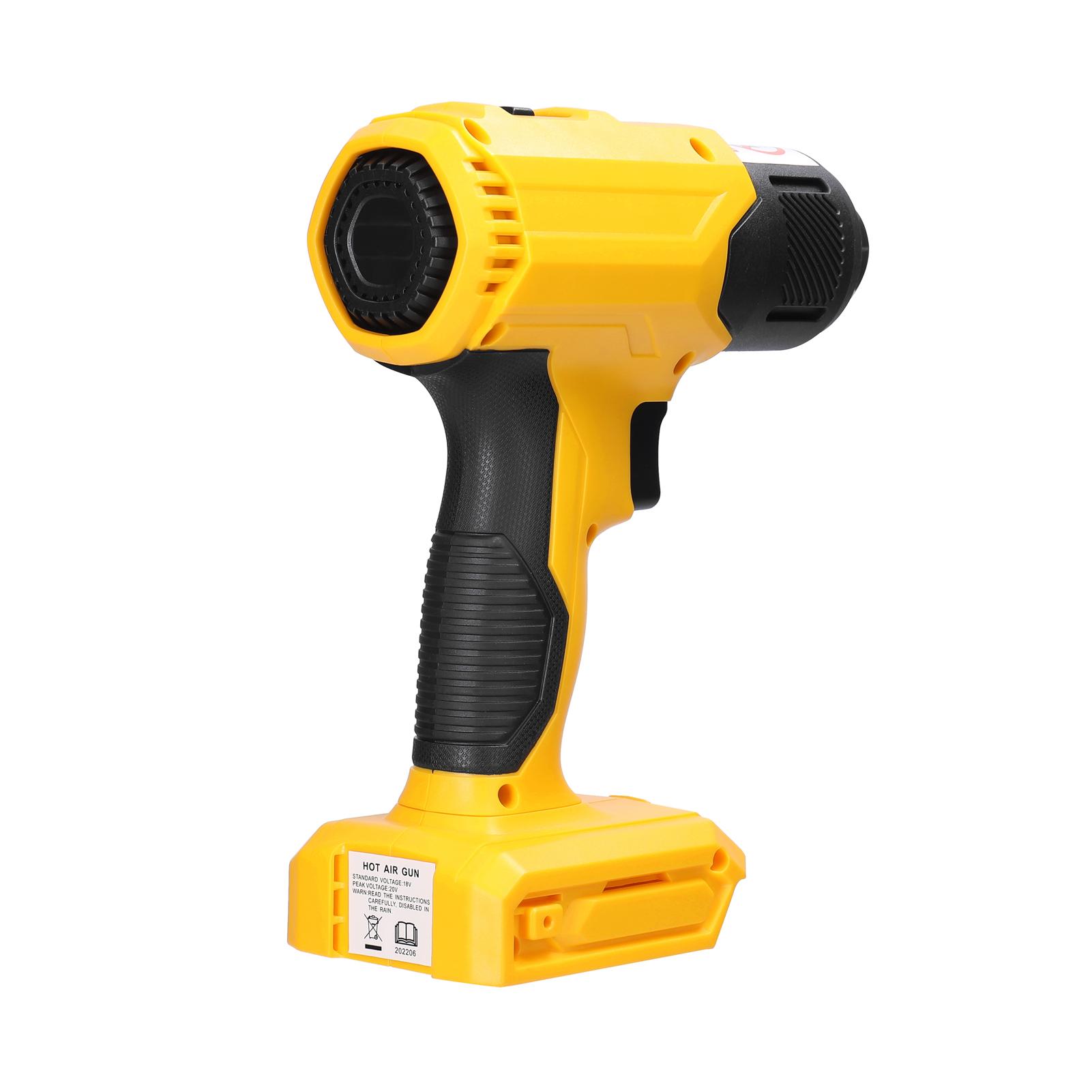 Cordless Handheld Hot Air Machine Lithium Rechargeable Heating Equipment Temperatures Adjustable Power Tool with 4 Nozzles Compatible with Makita 18V Lithium Battery