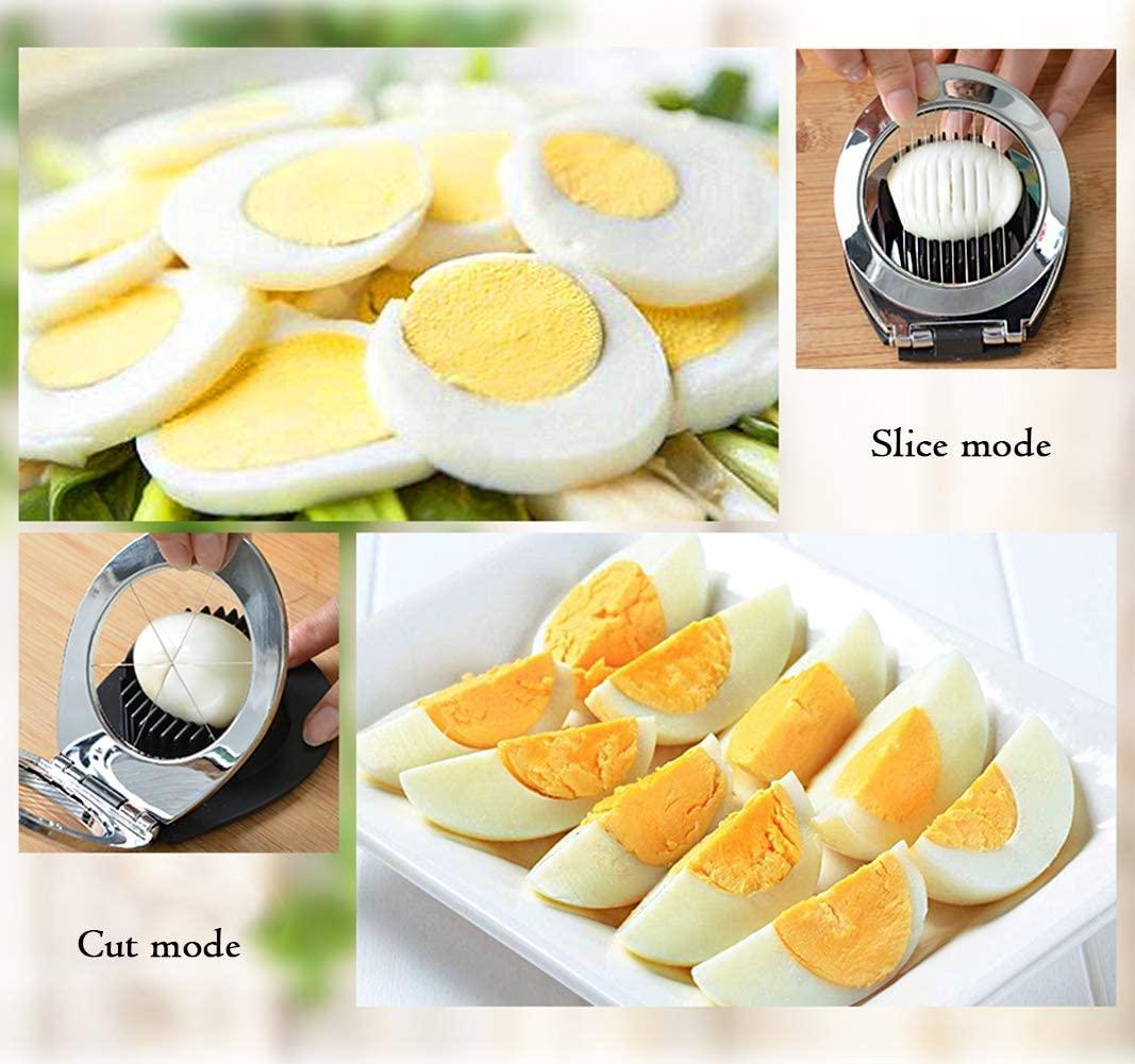 Máy cắt trứng làm bằng thép không gỉ, dụng cụ cắt trứng, 1 trong 1 kim loại cắt trứng làm bằng thép không gỉ 304