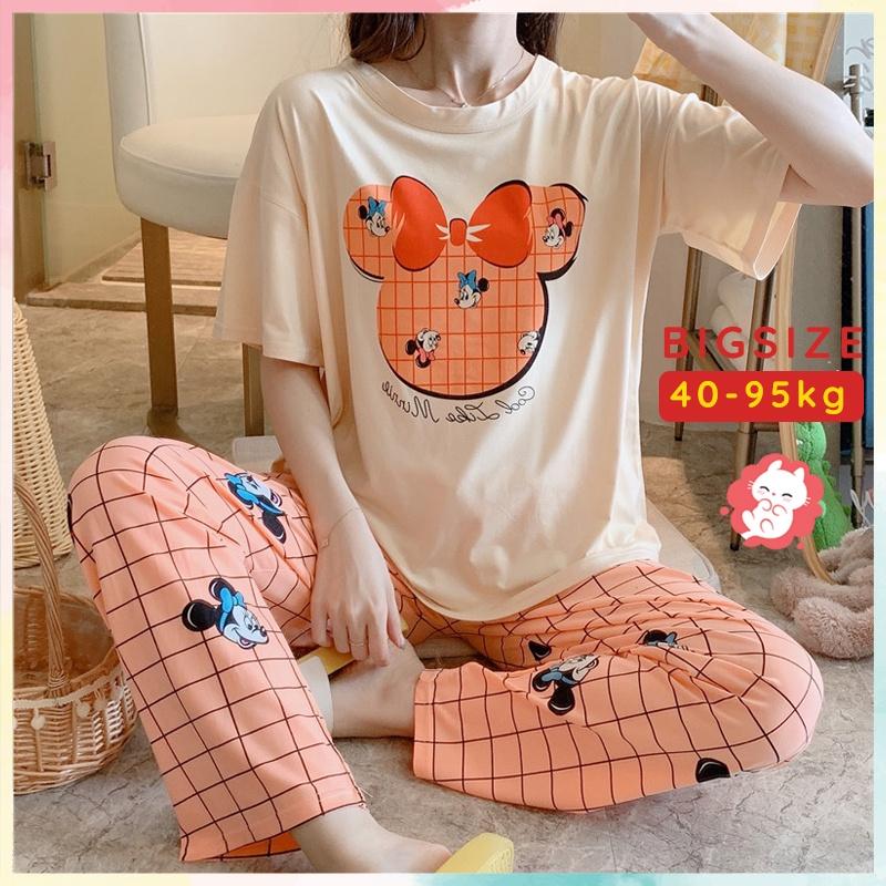 Bộ ngủ nữ cotton thấm hút dễ chịu bigsize đồ mặc nhà BL03