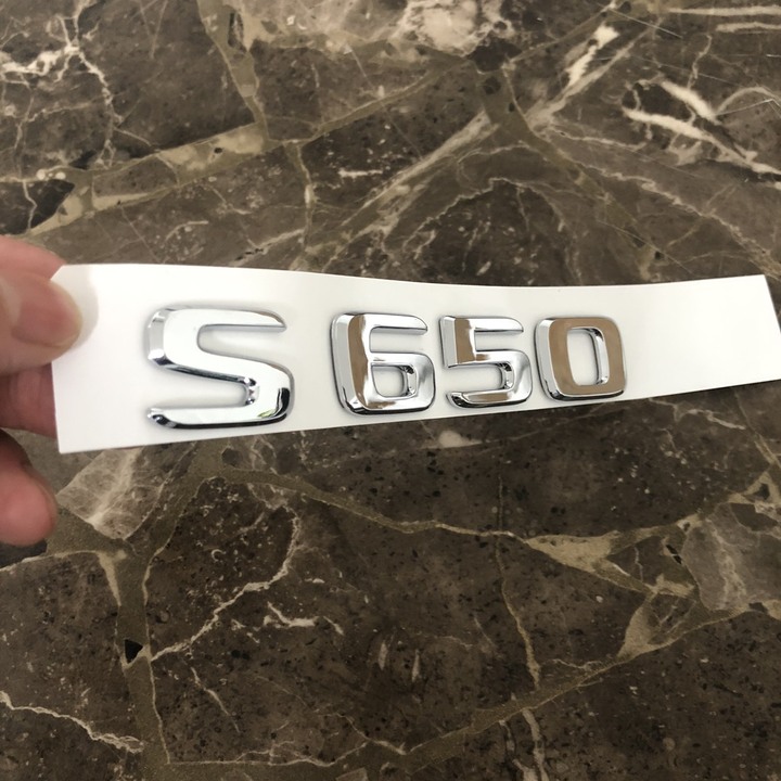 Decal tem chữ S650 dán đuôi xe dành cho ô tô Mercedes Maybach