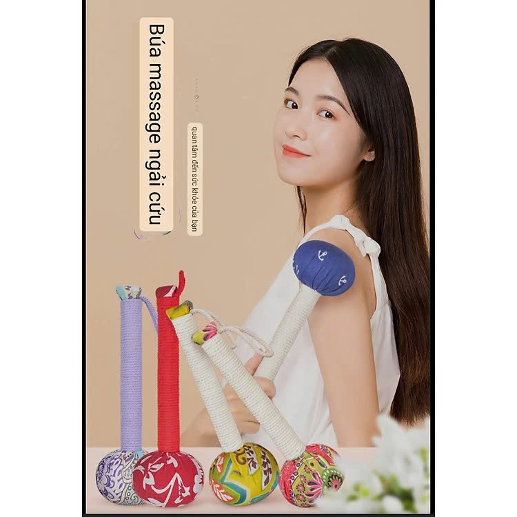 Búa gõ Ngải Cứu Massage đấm Lưng Vai Chăm Sóc Sức Khỏe Cây đấm lưng ngải cứu - Giao Màu Ngẫu Nhiên