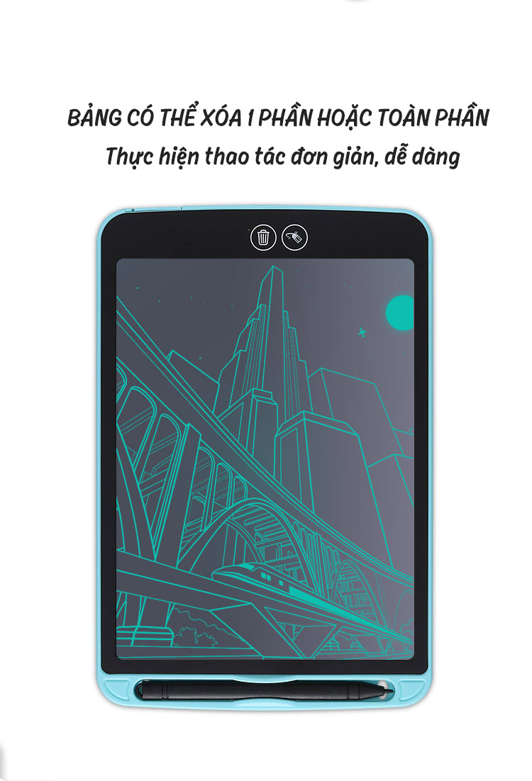 Bảng viết vẽ tự xóa thông minh có thể xóa từng nét Promax A12
