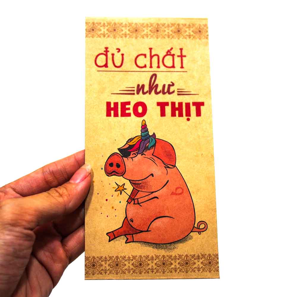 Set 6 bao lì xì vintage - Gia Tộc Heo