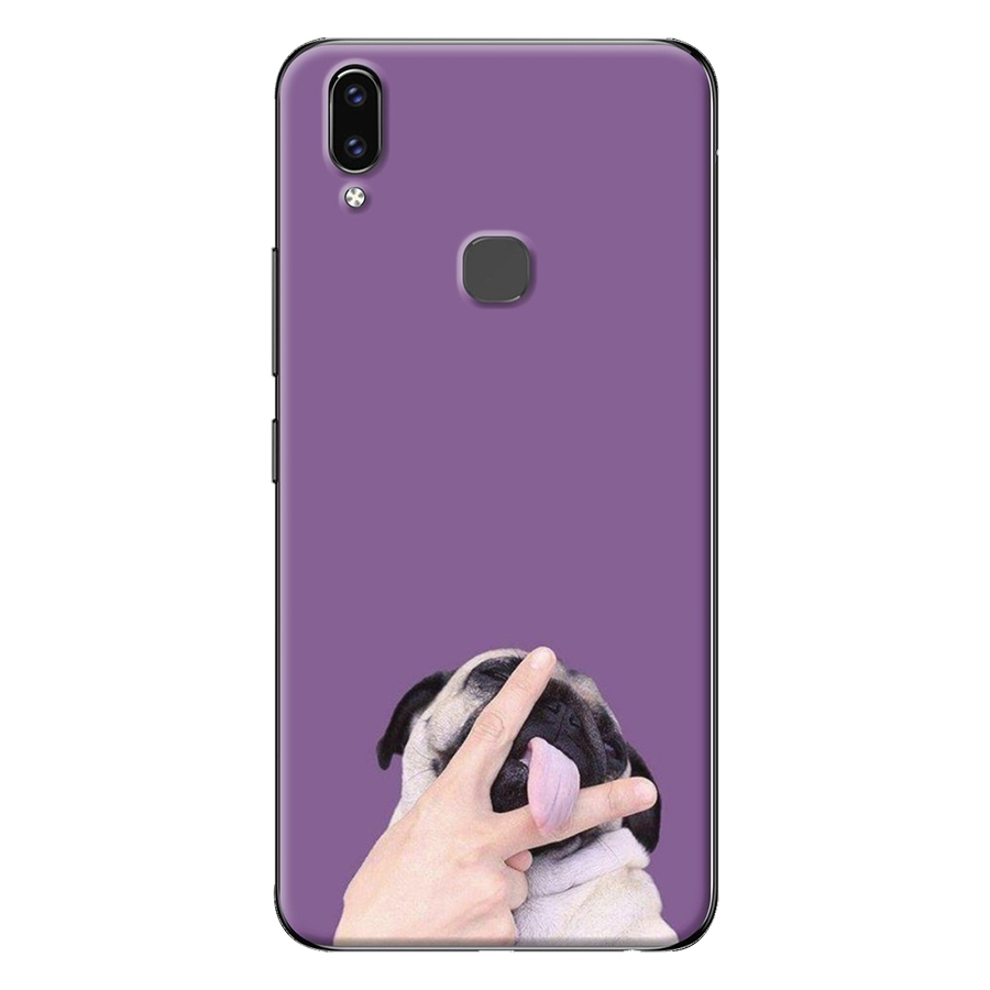 Ốp Lưng Dành Cho Vivo V9 - Pulldog Nền Tím