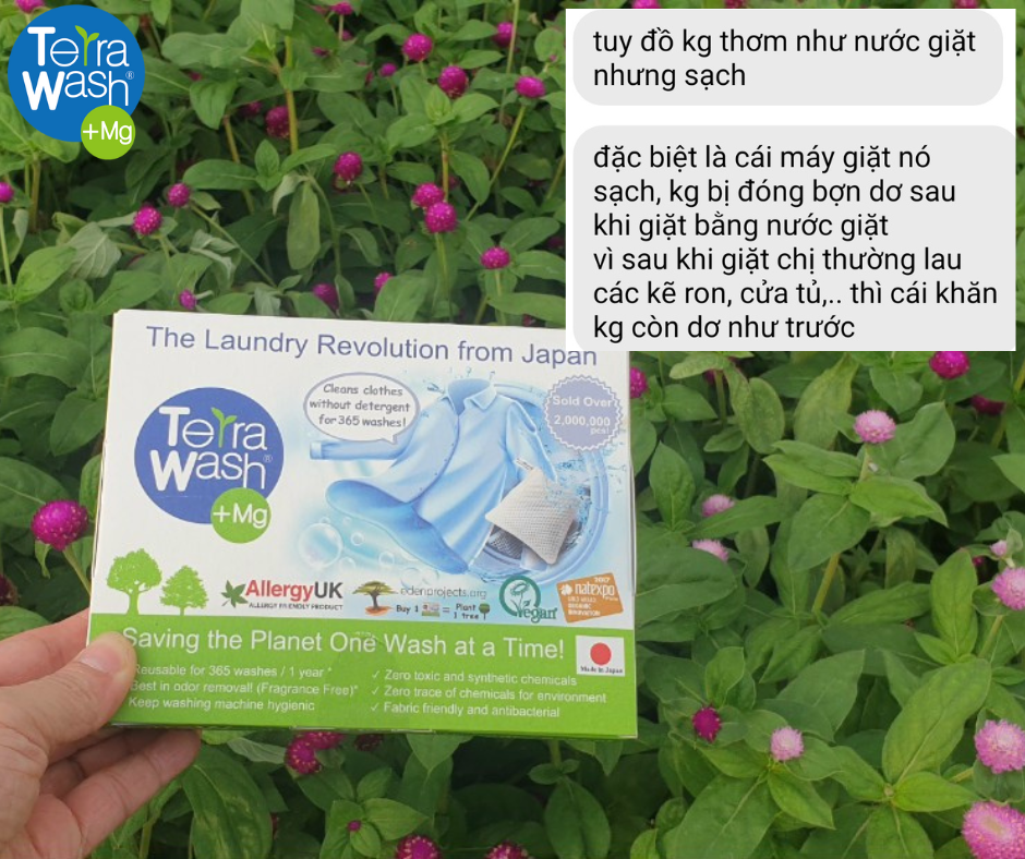 Combo Túi Giặt Terra Wash Thay Thế Xà Phòng, Baking Soda Và Tinh Dầu Sả Chanh.