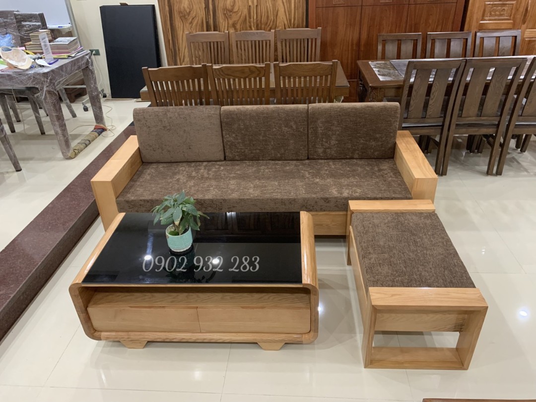 Bộ bàn ghế phòng khách sofa 3 món nhỏ xinh G049