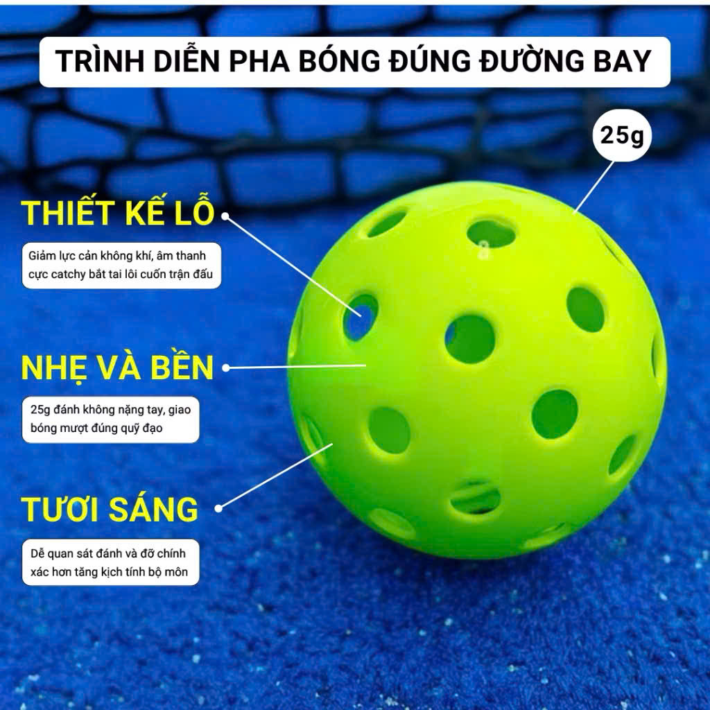 Bộ 2 Vợt Pickleball Siêu Nhẹ, Chuyên Nghiệp, Tặng Kèm Túi Đựng 4 Quả Bóng, Bền Đẹp - HÀNG CHÍNH HÃNG MINIIN