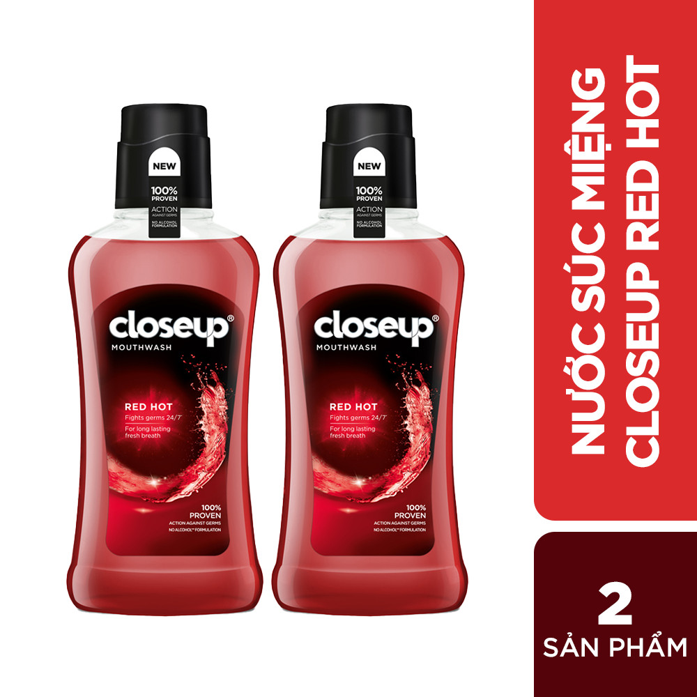 Combo 2 nước súc miệng CloseUp Red Hot (500mlx2)